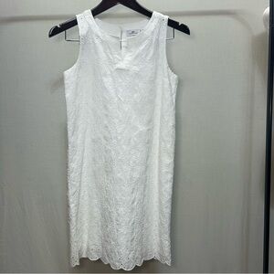 Vineyard Vines Girls white eyelet shift dress, 14